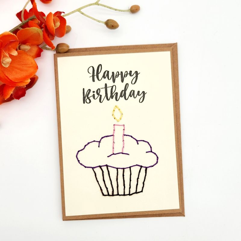 Card - Happy Birthday cupcake