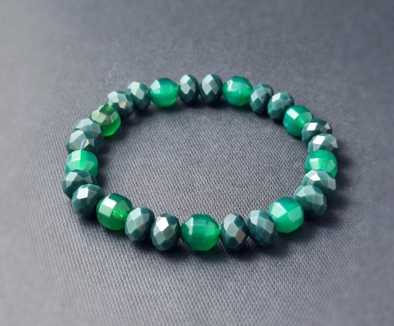 ​Green Agate Stretch Bracelet