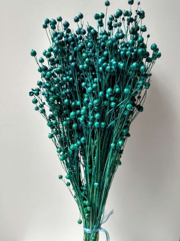 linum bunch dried teal