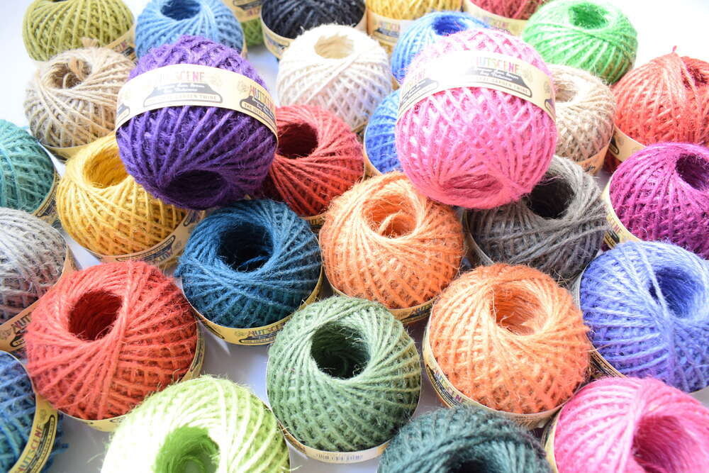 coloured jute twine