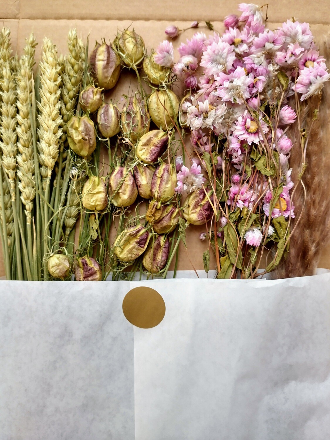 Letterbox flowers - dried pink mix - Sale