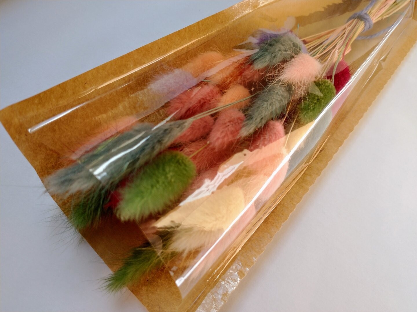 Kraft backed film front narrow flower sleeve 50