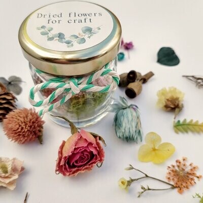 Tiny dried flowers for craft jar