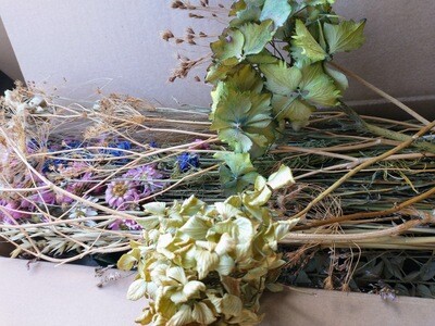 reduced dried flowers