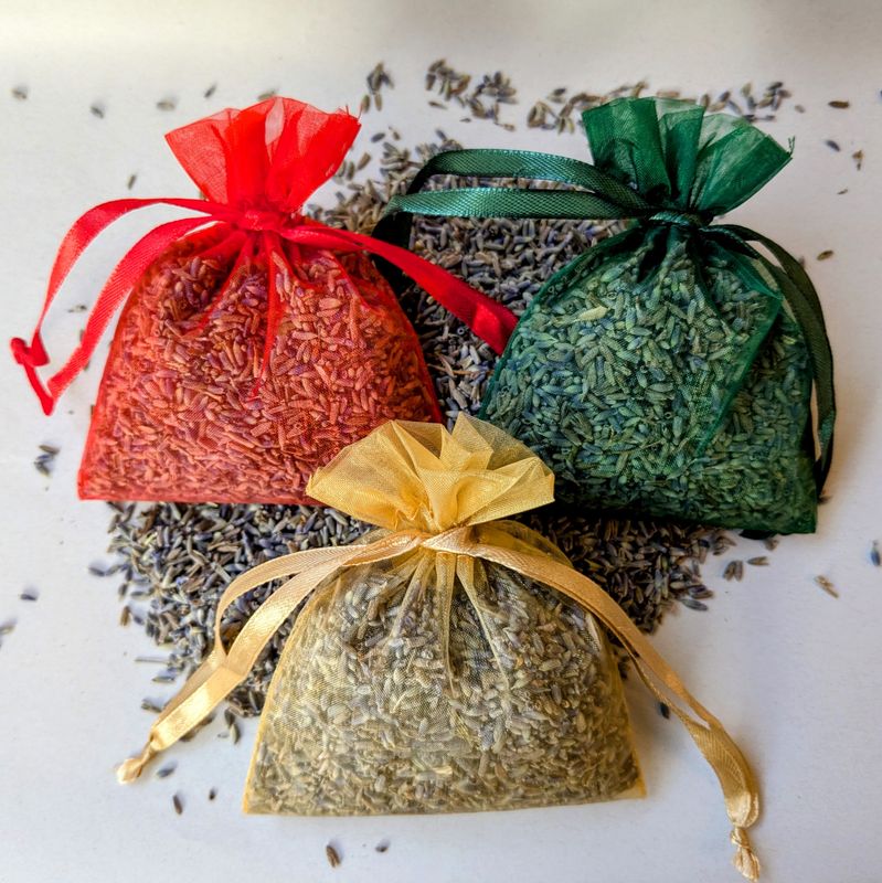 Christmas Lavender bags 3 pack 10cm filled christmas lavender bags