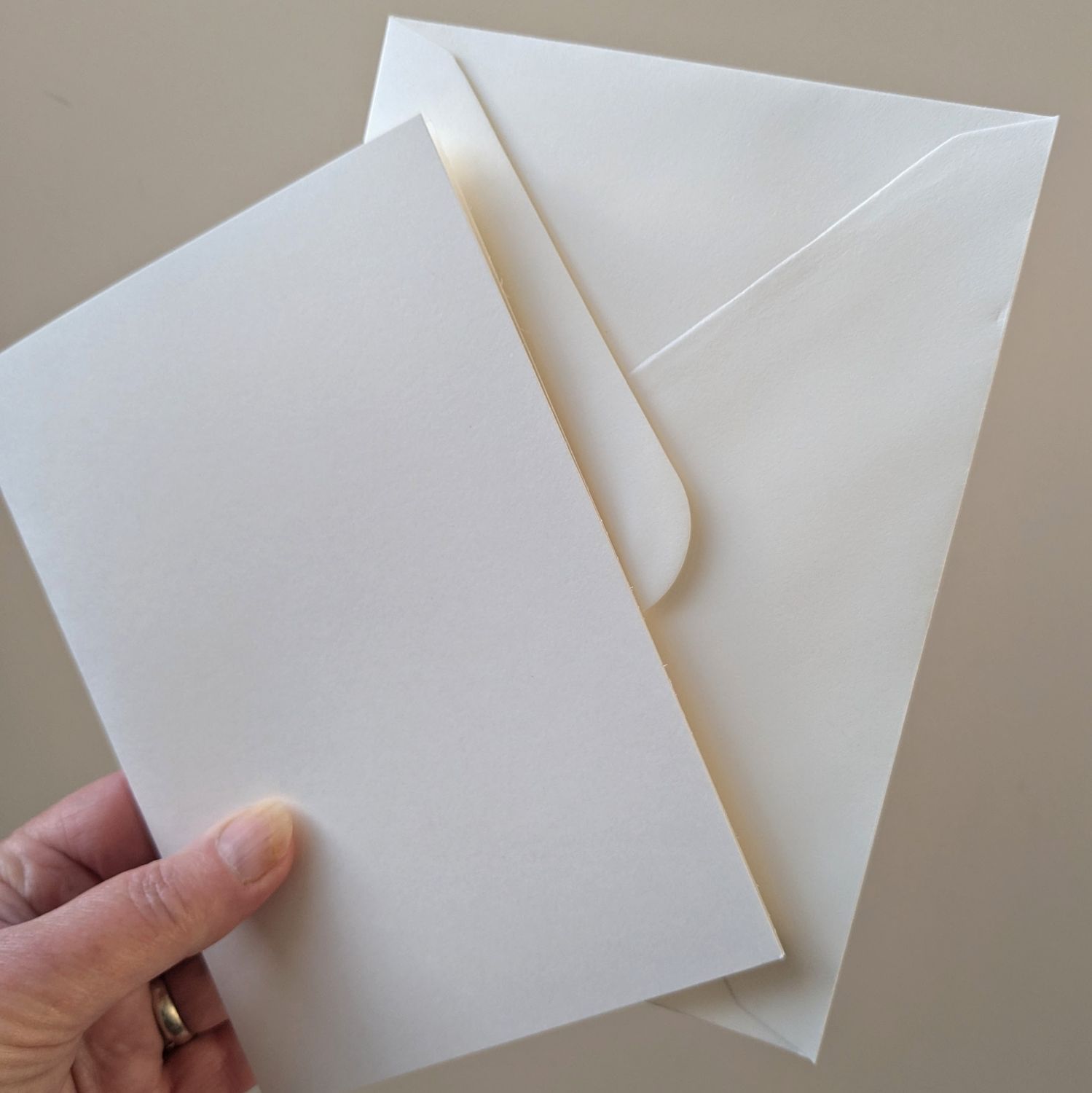 blank card ivory and envelope