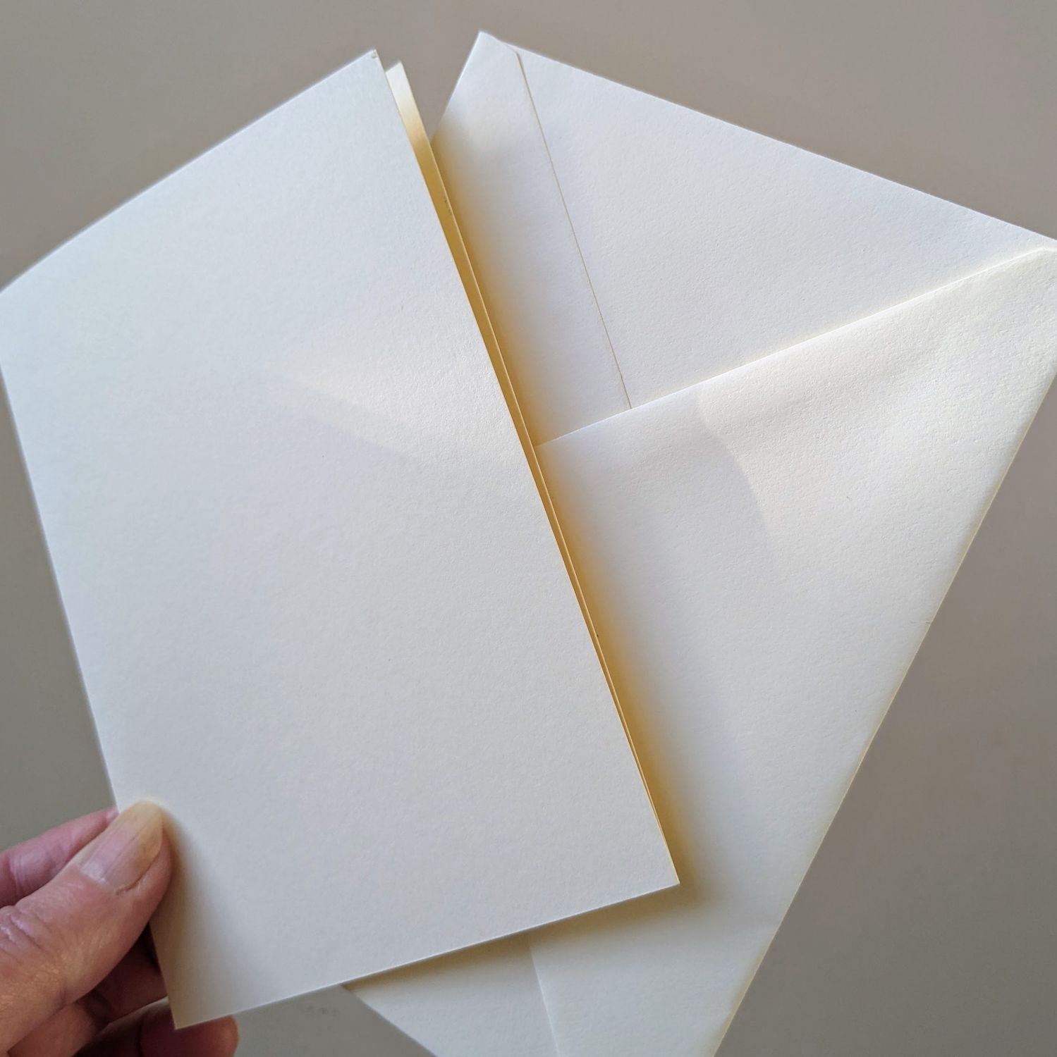 blank card envelope a6 ivory