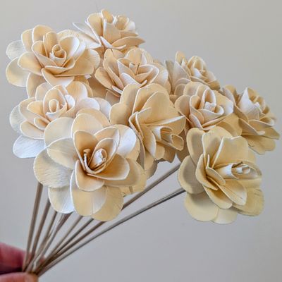 wood rose bouquet