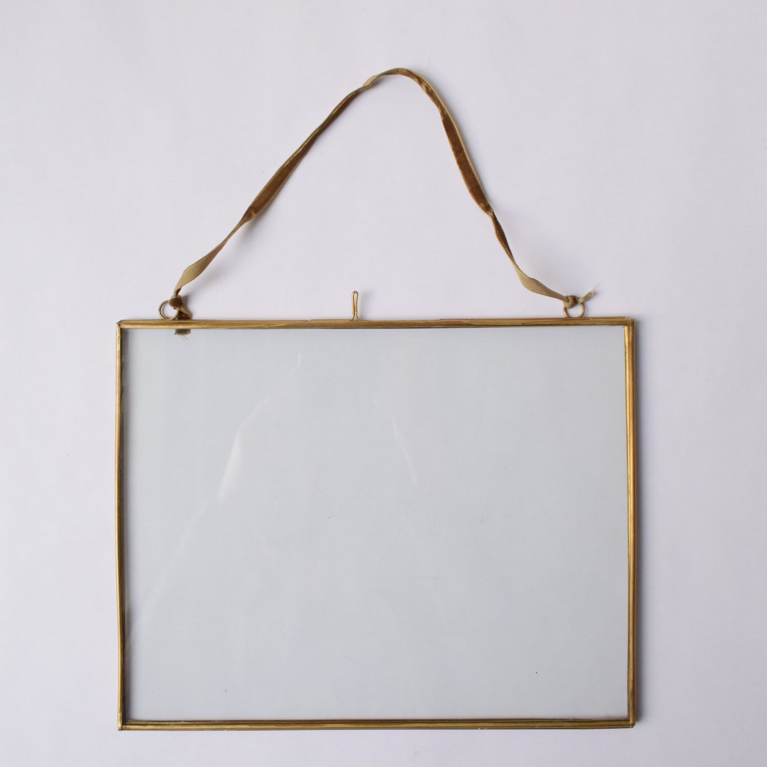 large landscape brass hanging frame