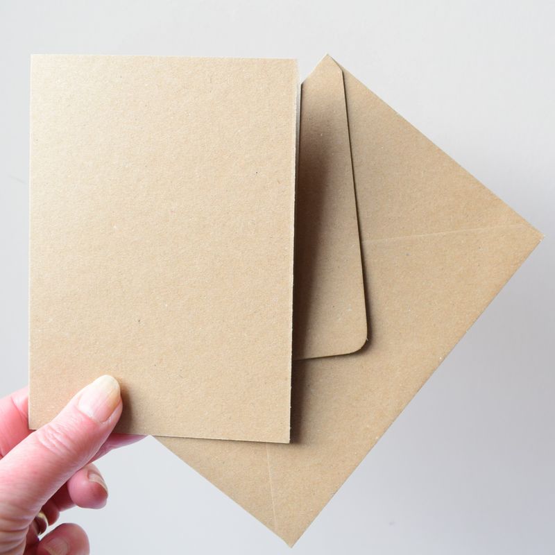 blank card kraft with envelope 6x4
