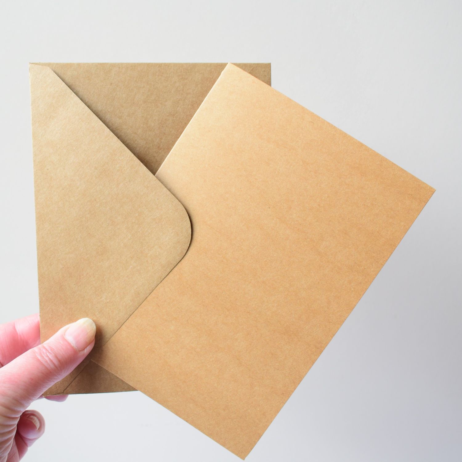kraft card with envelope 5x7