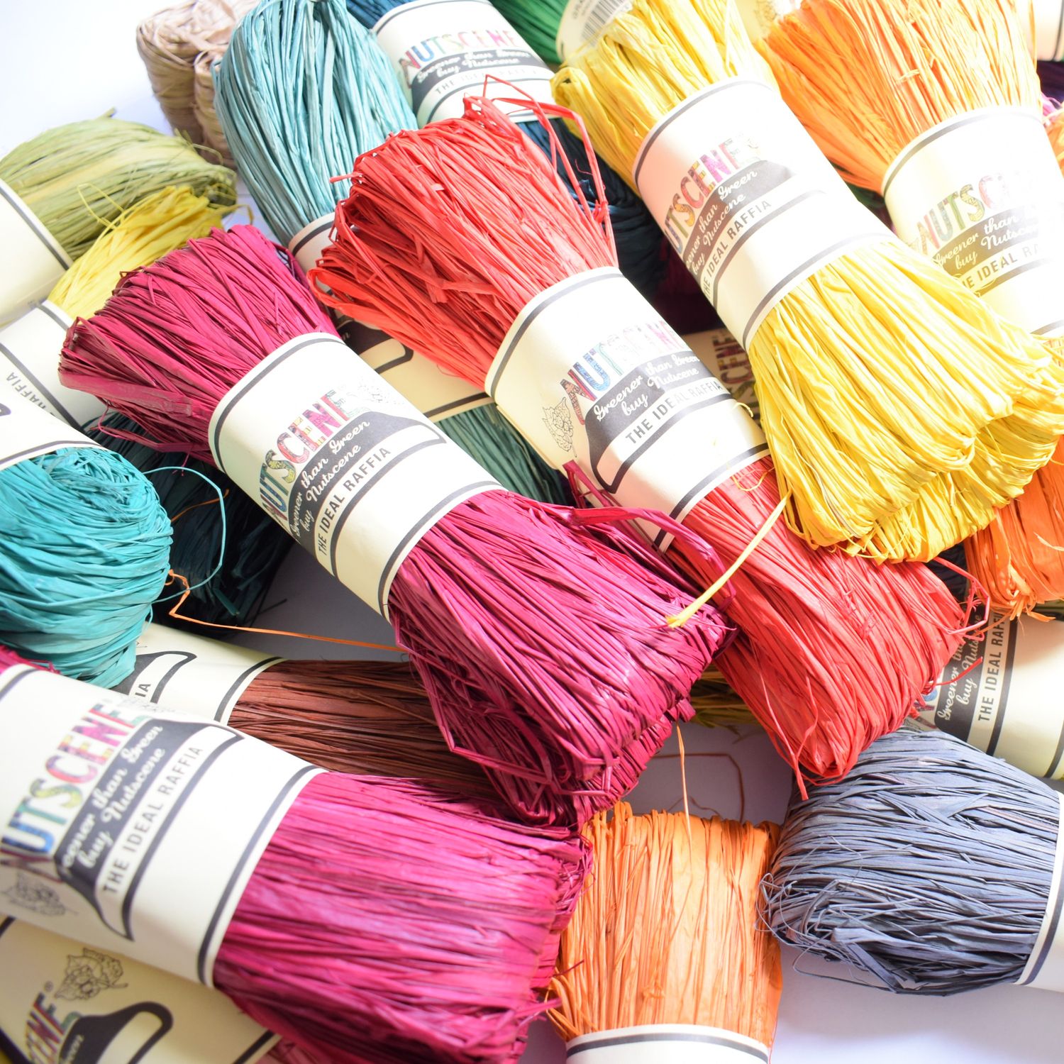 Nutscene raffia choice of colours dyed raffia