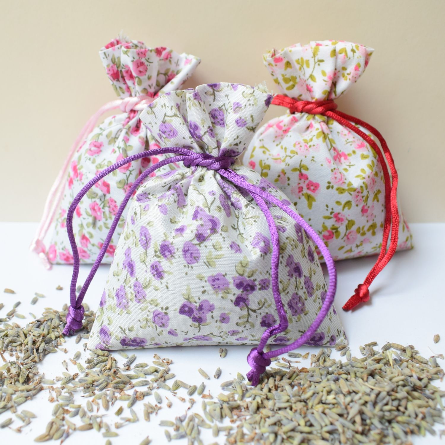 Floral lavender bag 10cm 3 pack floral lavender bags