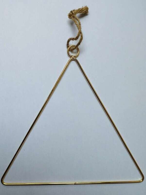 Hanging metal triangle frame for dried flowers 20 or 30cm Hanging Metal Triangle