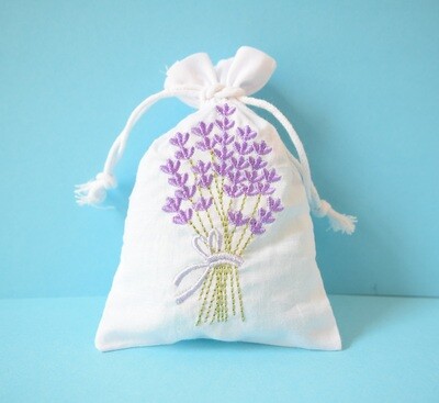 Lavender bag embroidered, filled Lavender Bag Embroidered Filled