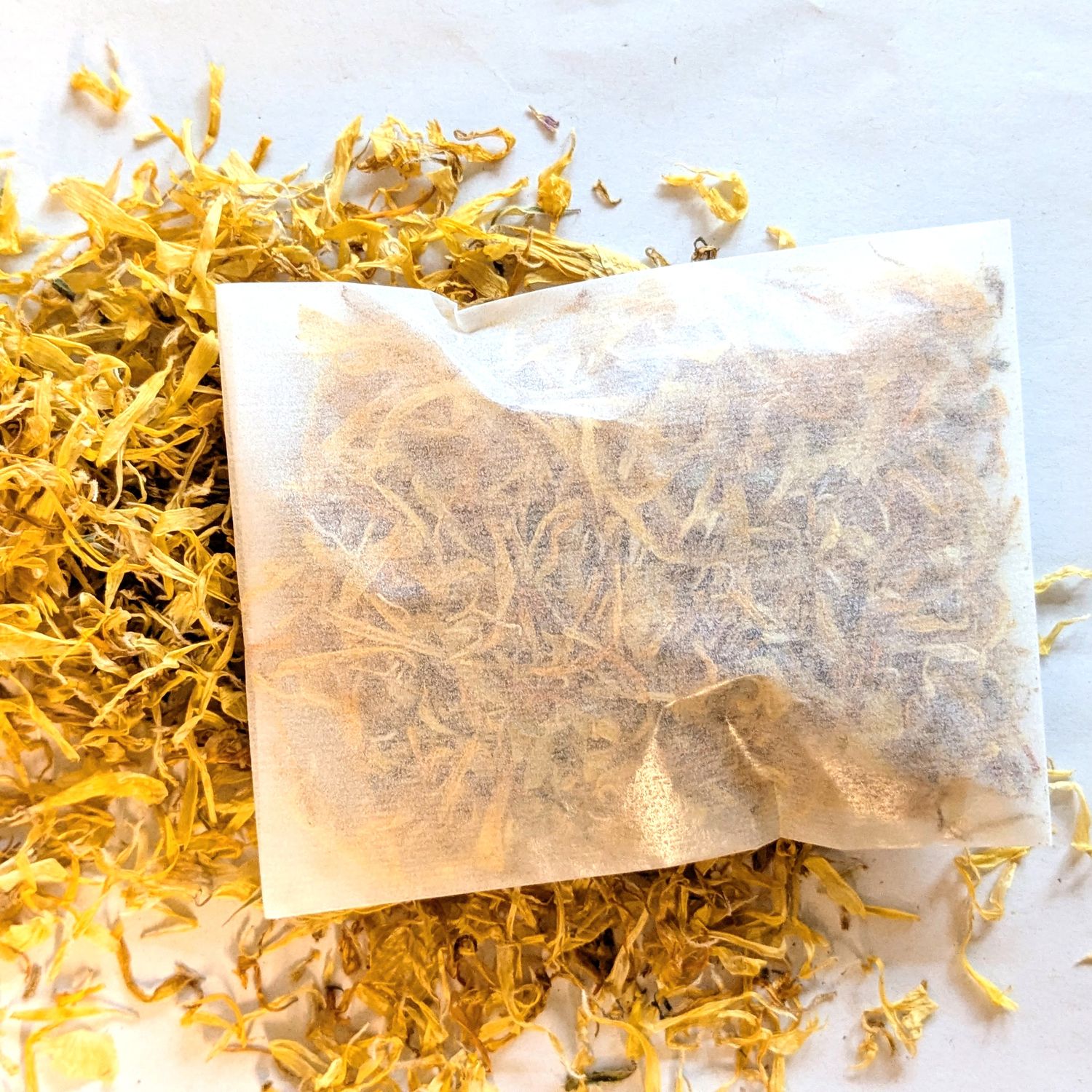 marigold confetti handful