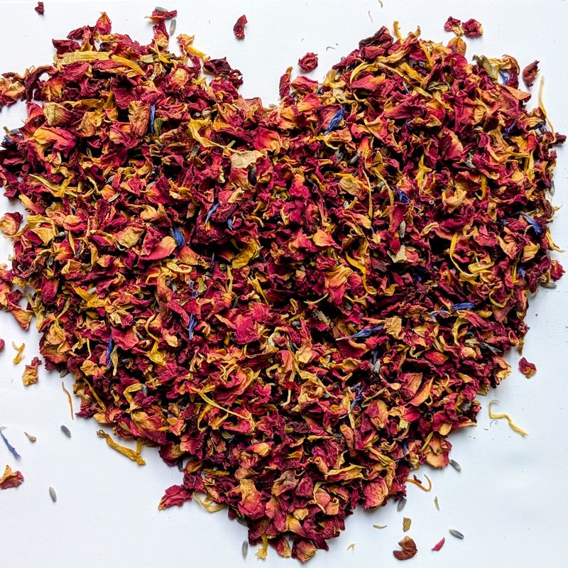 Cornflower Mix confetti with marigold petals cornflower mix confetti with marigold