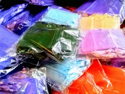 Mini organza bags empty, pack of 10 organza bags