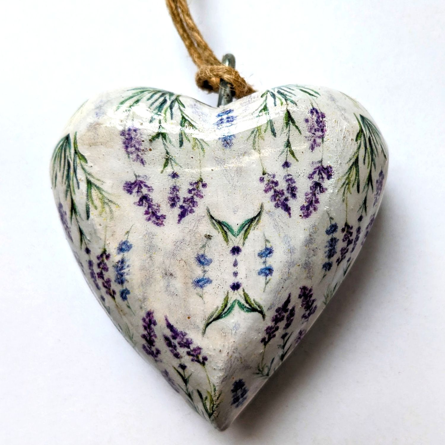 Wooden heart Lavender design Seconds lavender heart decoration