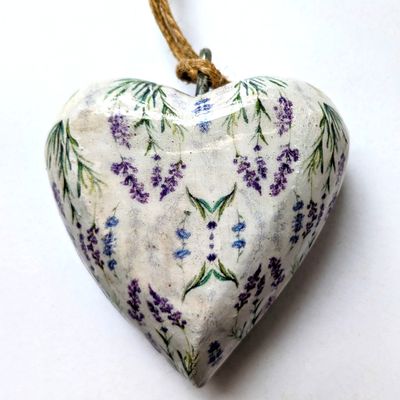 lavender heart decoration