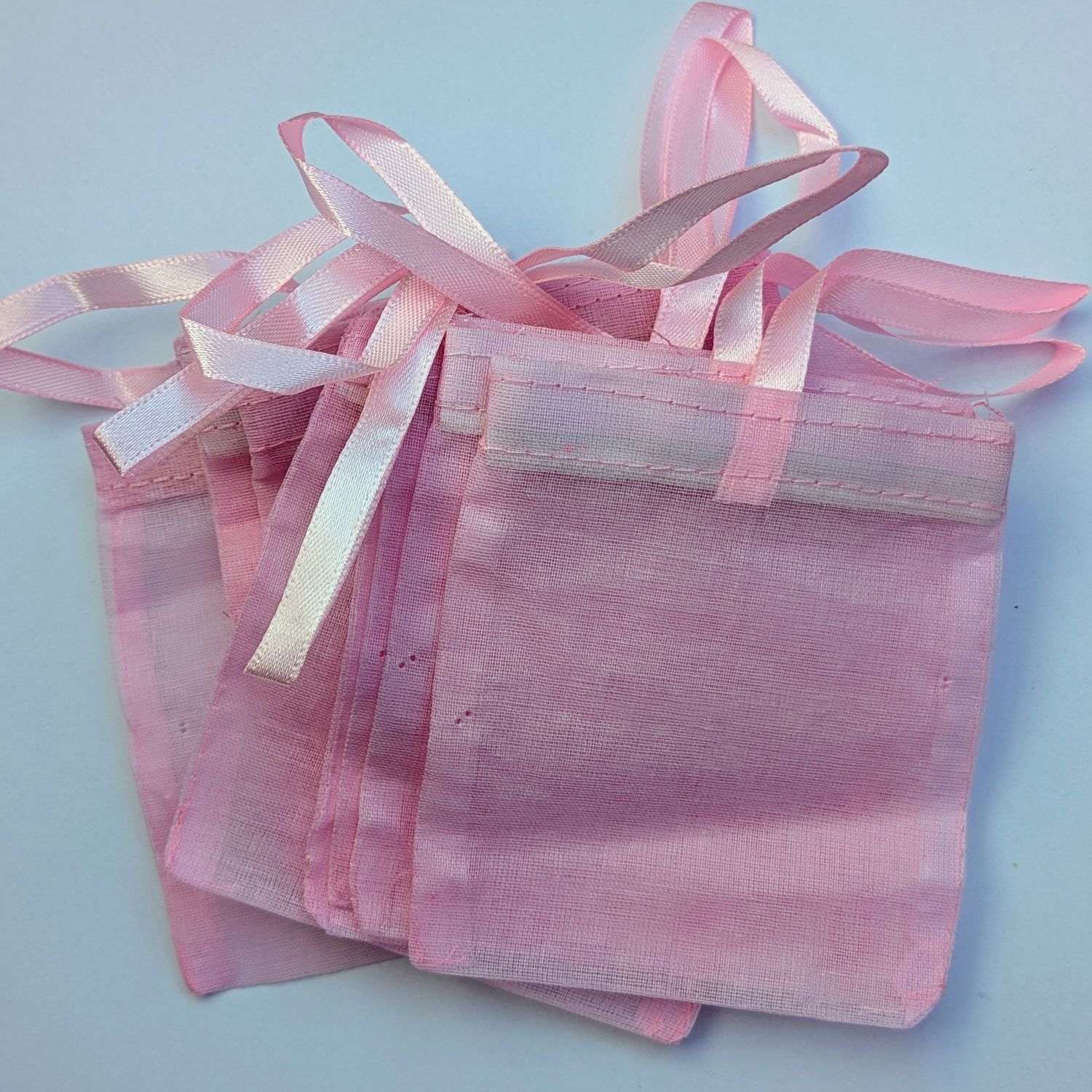 Cotton pouch empty pink 10 pack Sale cotton pouch pink