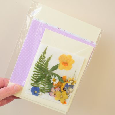 pressed flower card kit pack