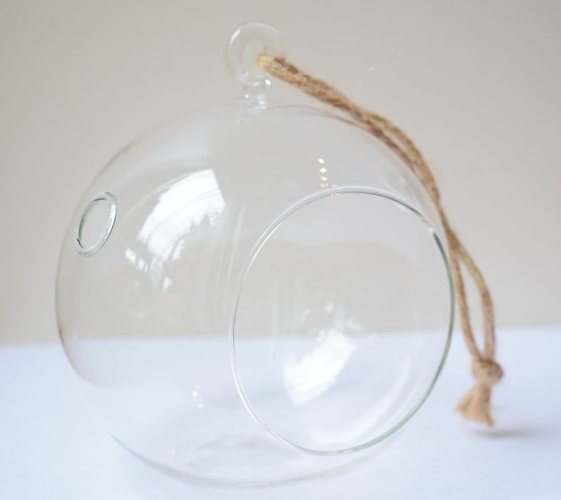fillable glass bauble