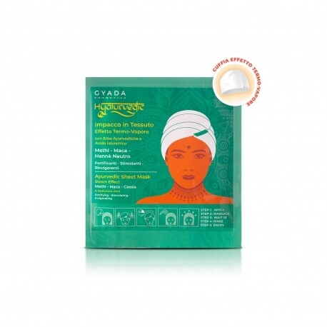 Hyalurvedic Impacco Ayurvedico In Tessuto Fortificante - Methi, Maca, Henné Neutro - Gyada Cosmetics