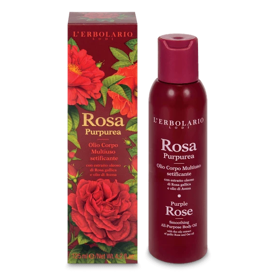 Olio corpo multiuso setificante Rosa Purpurea - L'Erbolario