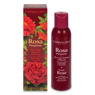 Olio corpo multiuso setificante Rosa Purpurea - L'Erbolario