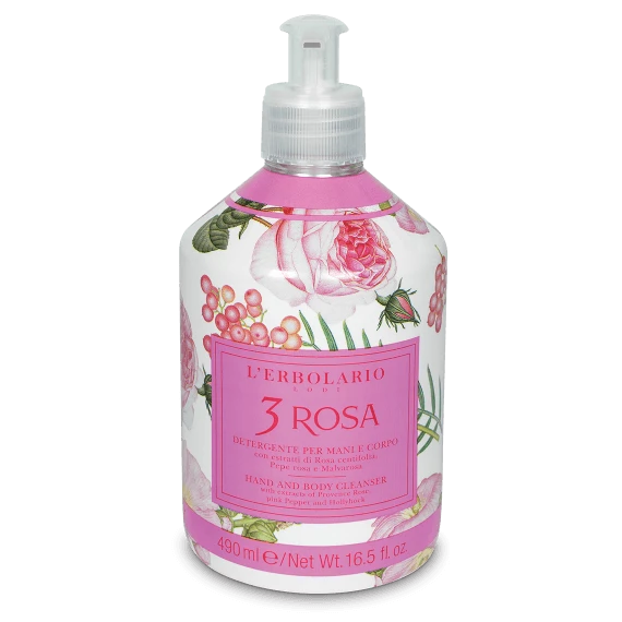 Detergente Mani e Corpo 3 Rosa - L'Erbolario