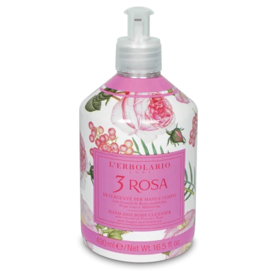Detergente Mani e Corpo 3 Rosa - L'Erbolario