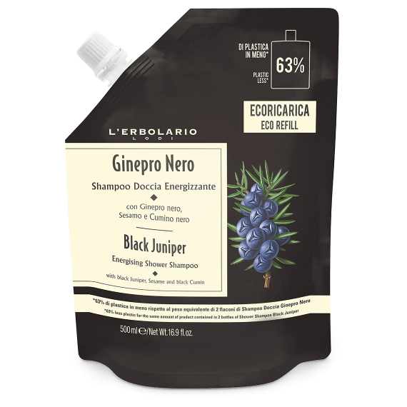 Ecoricarica Shampoo Doccia Energizzante Ginepro Nero - L'Erbolario