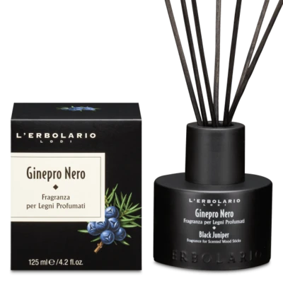 Fragranza per Legni Profumati con Bastoncini Ginepro Nero - L'erbolario