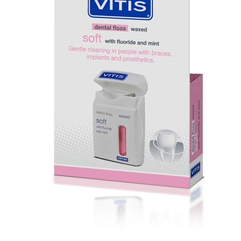 Dental floss Soft con cera fluoro e menta - Vitis