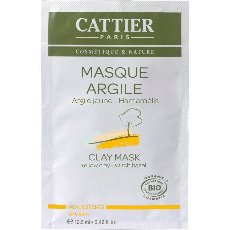 Maschera viso argilla gialla pelli secche - Cattier