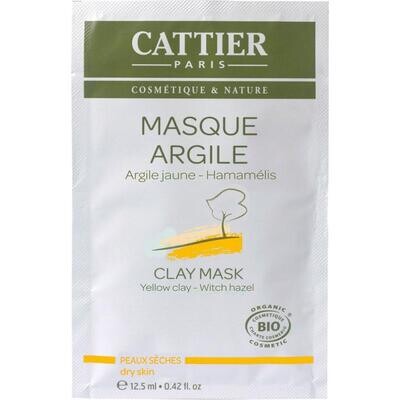 Maschera viso argilla gialla pelli secche - Cattier