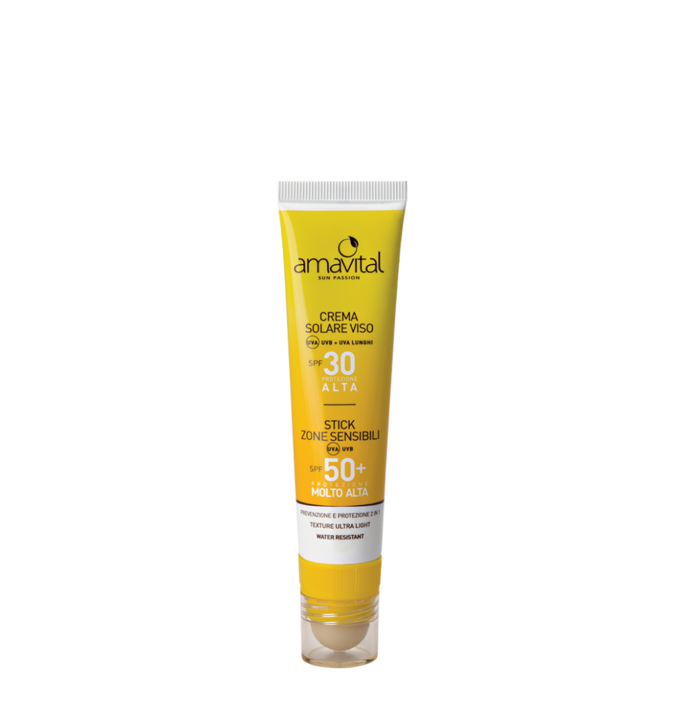 Crema solare viso spf 30 + stick zone sensibili spf 50+ - Oficine Clemàn