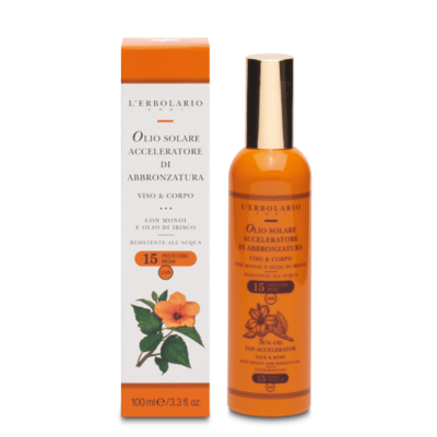 Olio solare acceleratore d'abbronzatura Viso&corpo - L'Erbolario