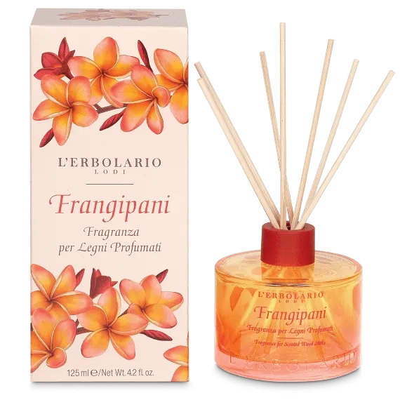 Fragranza per Legni Profumati con Bastoncini Frangipani - L'Erbolario