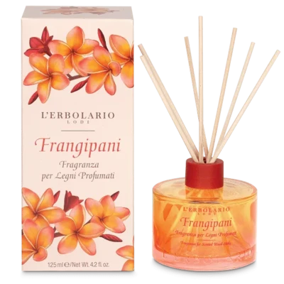 Fragranza per Legni Profumati con Bastoncini Frangipani - L'Erbolario