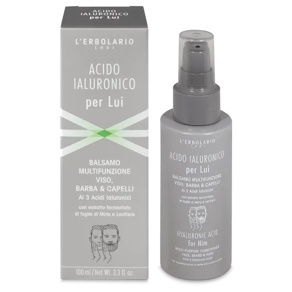 Balsamo Viso, barba & capelli Acido Ialuronico per lui - L'Erbolario