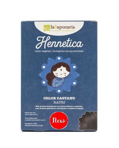 Tinta vegetale castano scuro Hennetica - La Saponaria