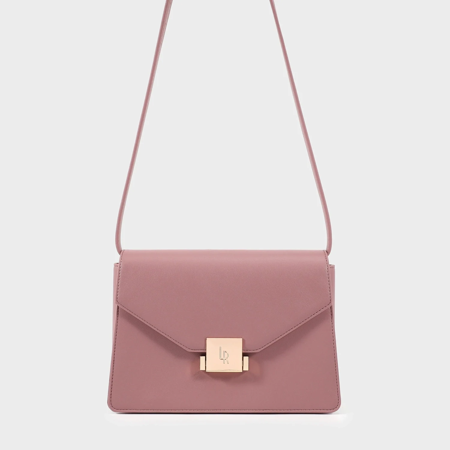 Borsa a spalla AURA in similpelle Malva - Label Rose