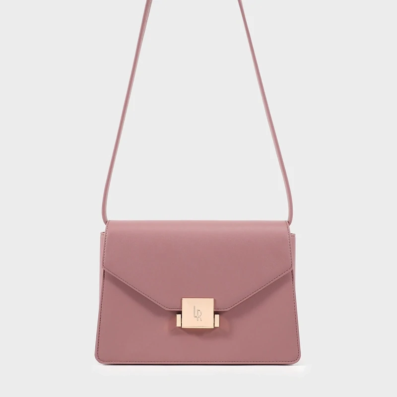 Borsa a spalla AURA in similpelle Malva - Label Rose