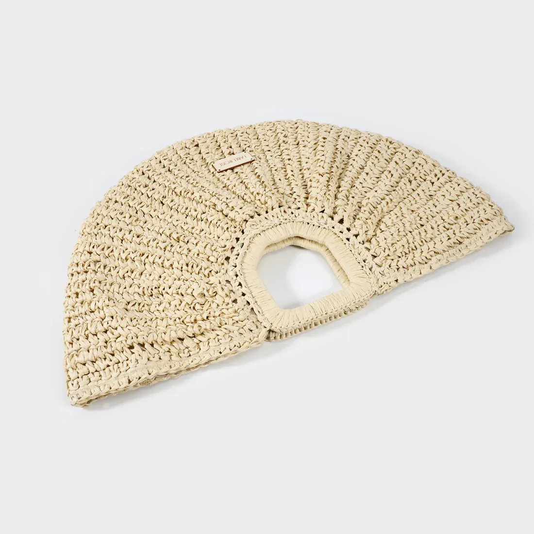 Borsa Hobo in paglia Bianco - Label Rose