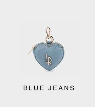 Portamonete Margot Heart Wallet Blue jeans - Label Rose