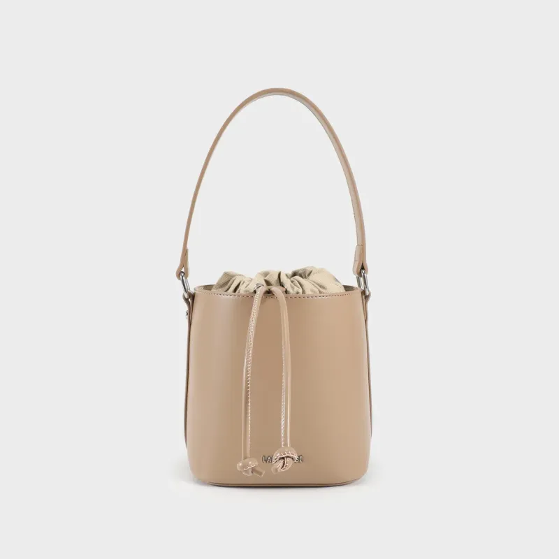 Borsa a secchiello Ginevra Taupe - Label Rose