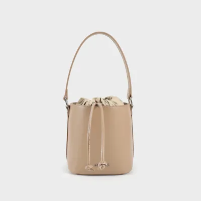 Borsa a secchiello Ginevra Taupe - Label Rose