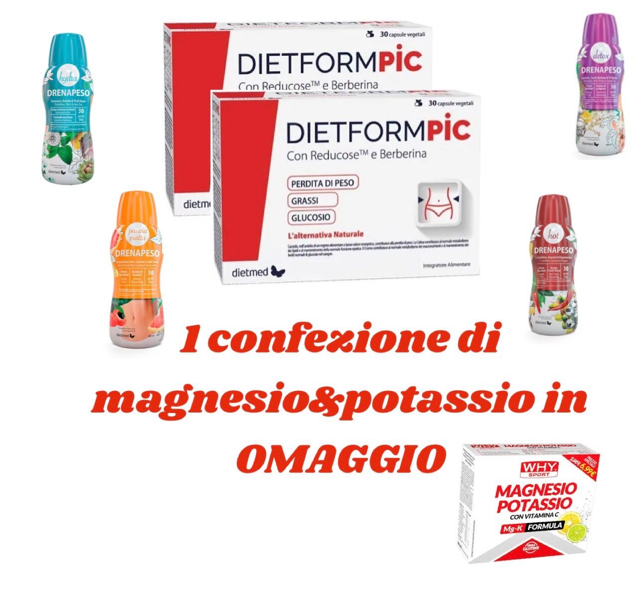 PACCHETTO DIMAGRIMENTO 2 DietformPic+drenapeso